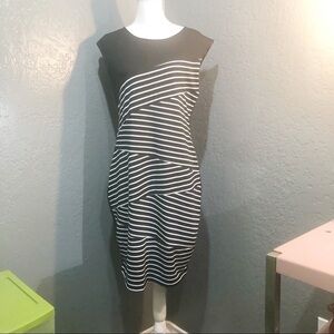 Choies black and white strip dress